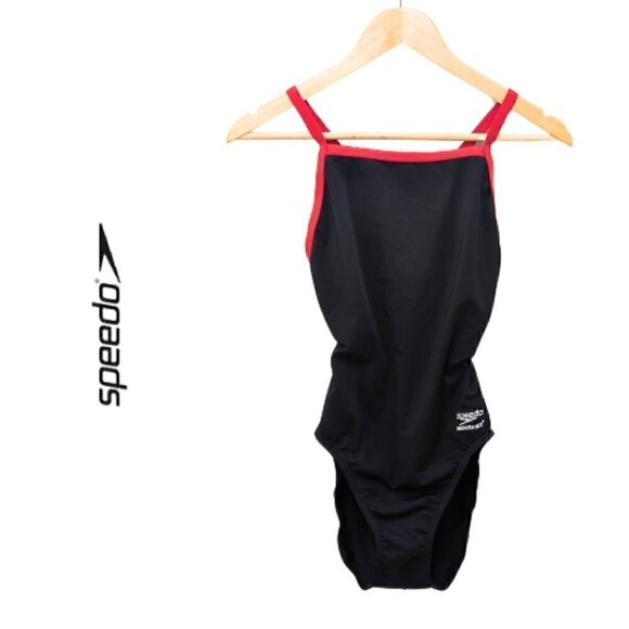 Speedo Black Race Endurance Flyback Training Swimsuit Size 8/34 - Picture 2 of 7